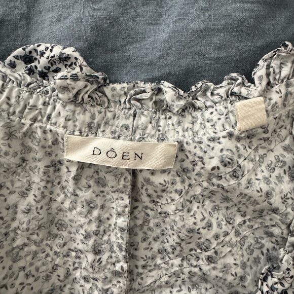 Doen Mandarin Dress Sz M Navy Champignon —repaired— - Picture 9 of 14